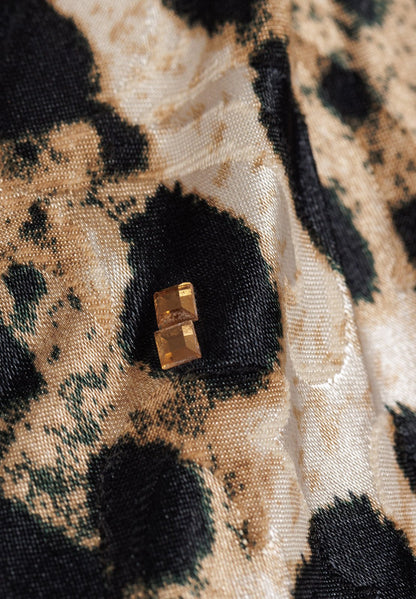 Animalier Silk Rhinestone Dress