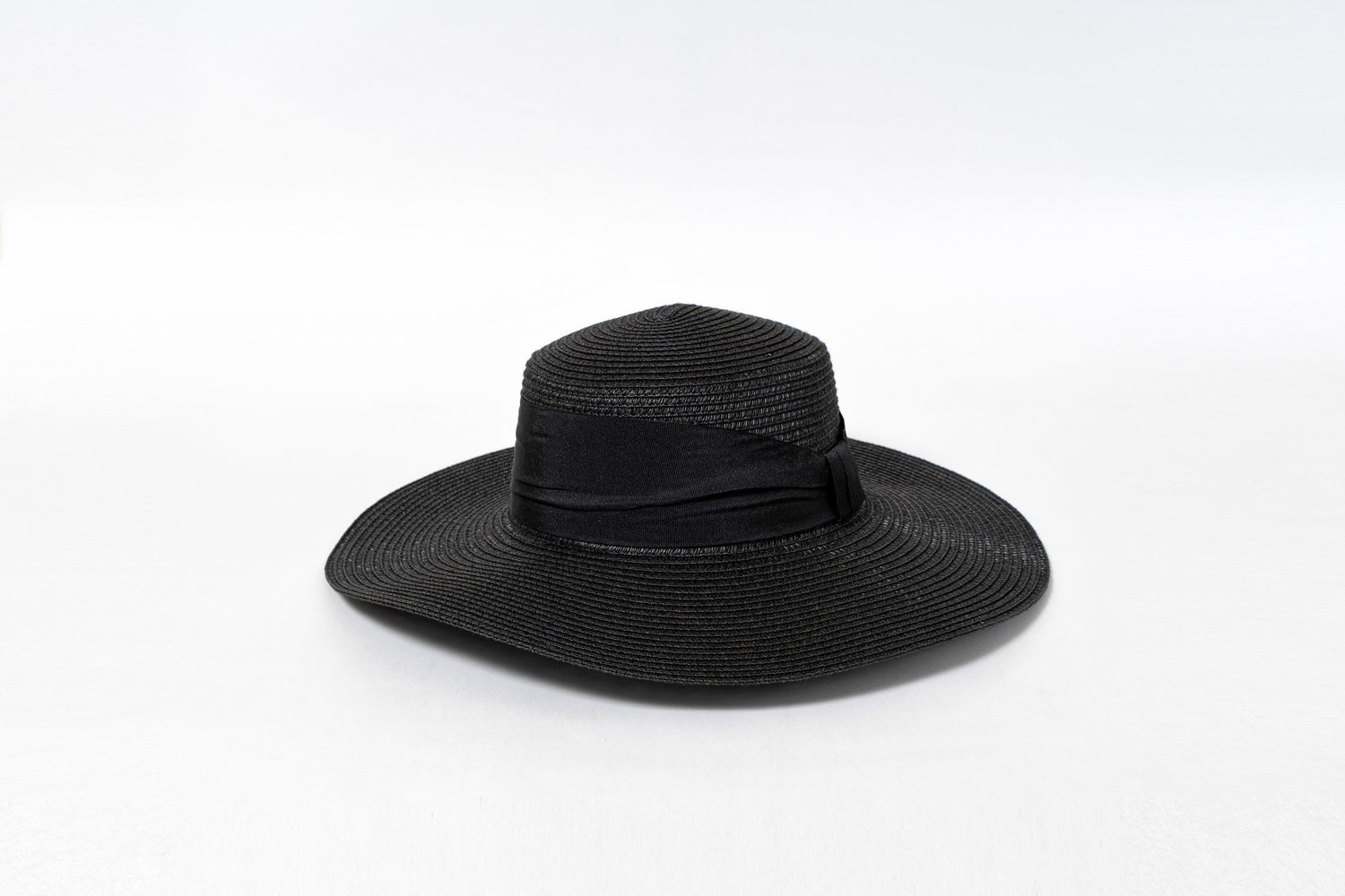 Boater Hat with Fabric Bow