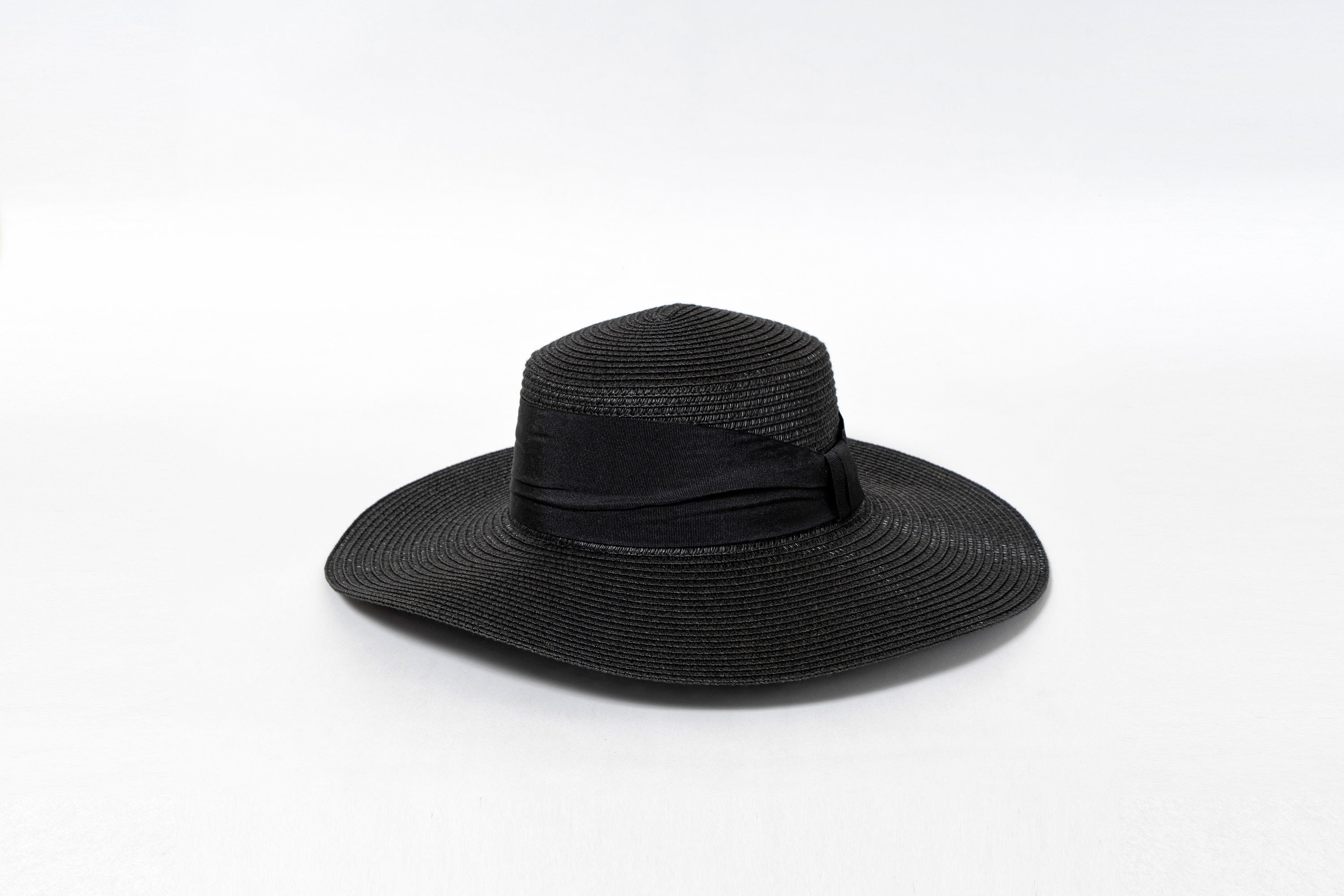 Boater Hat with Fabric Bow