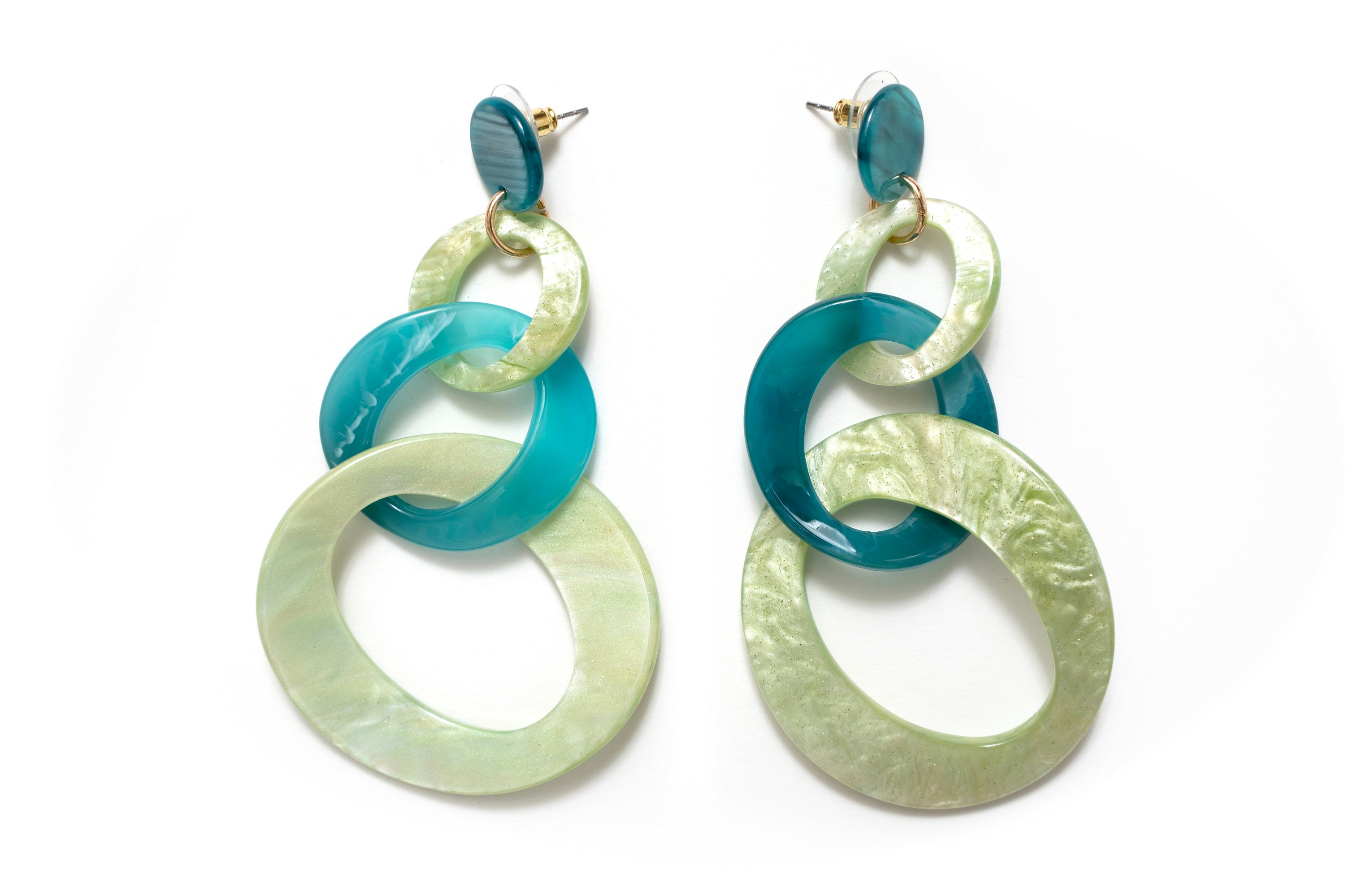 Chain Link Resin Earrings