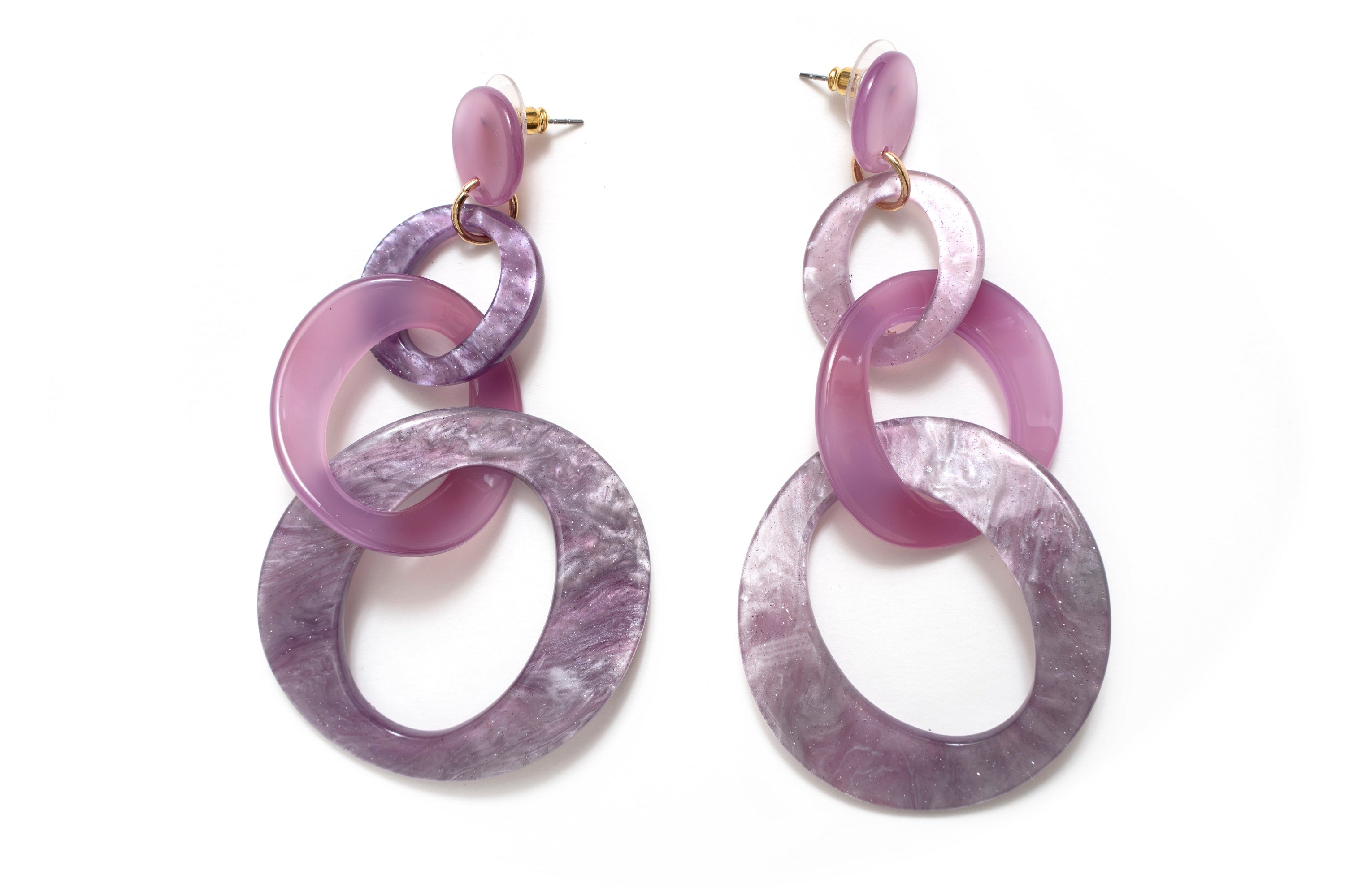 Chain Link Resin Earrings
