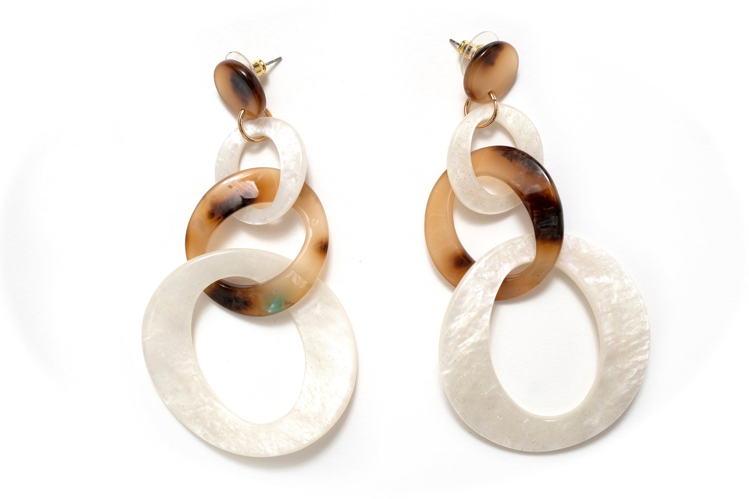 Chain Link Resin Earrings