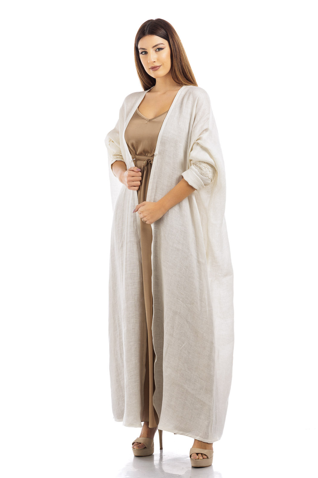Plain Linen Abaya