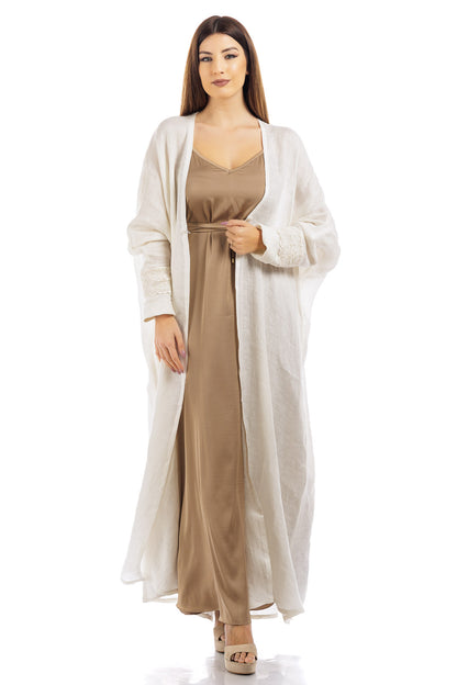 Plain Linen Abaya