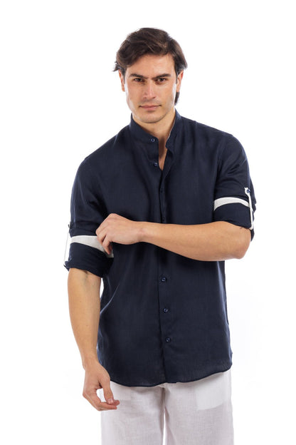 Contrast Linen Shirt