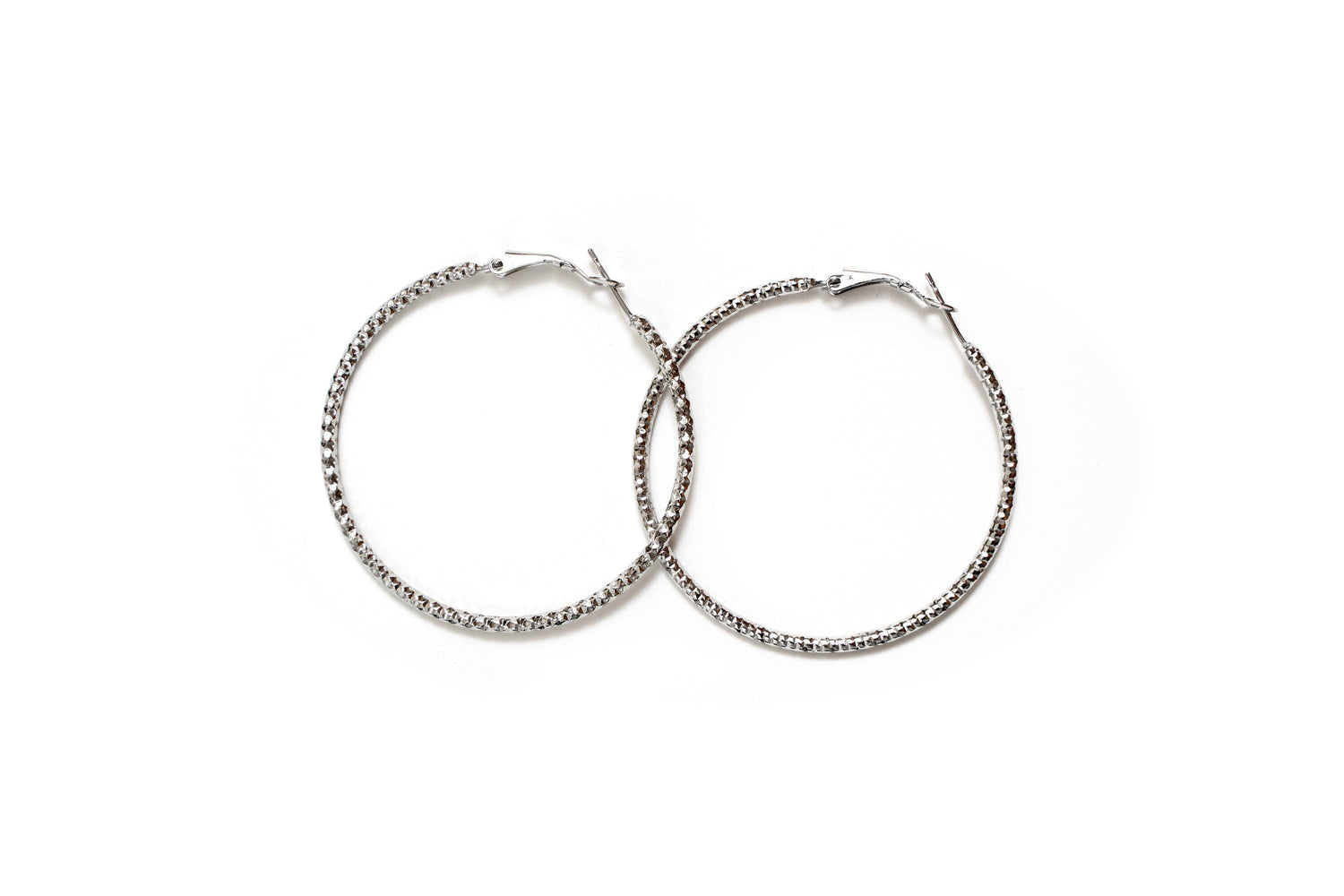 Diamond Cut Hoop Earrings
