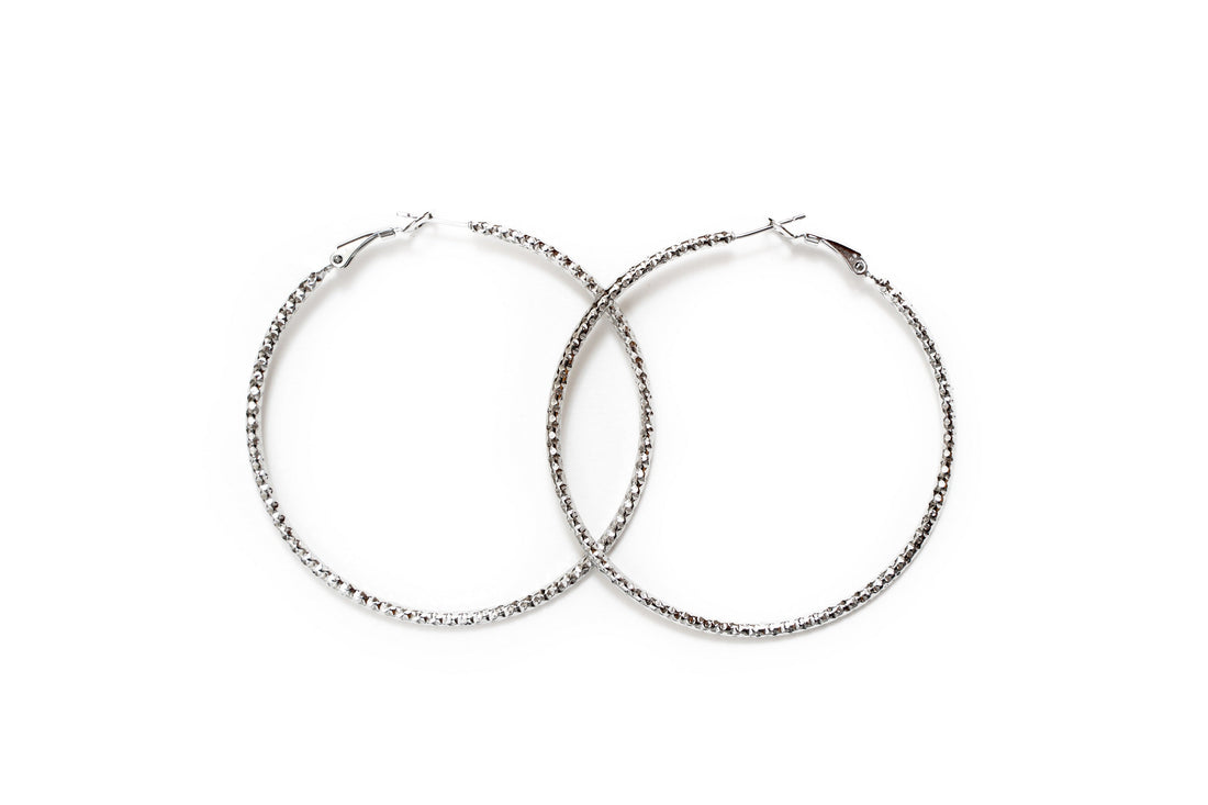 Diamond Cut Hoop Earrings
