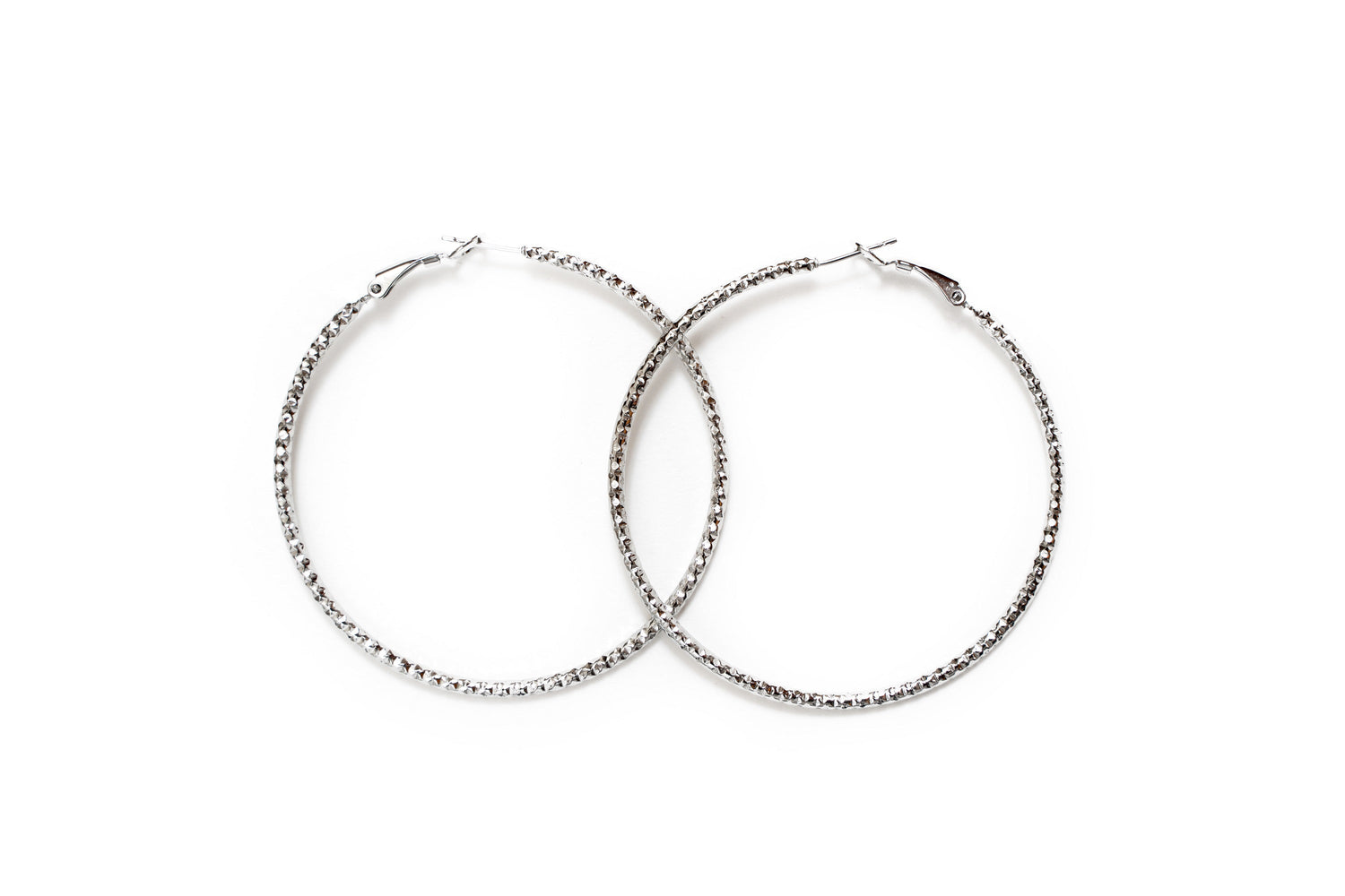 Diamond Cut Hoop Earrings