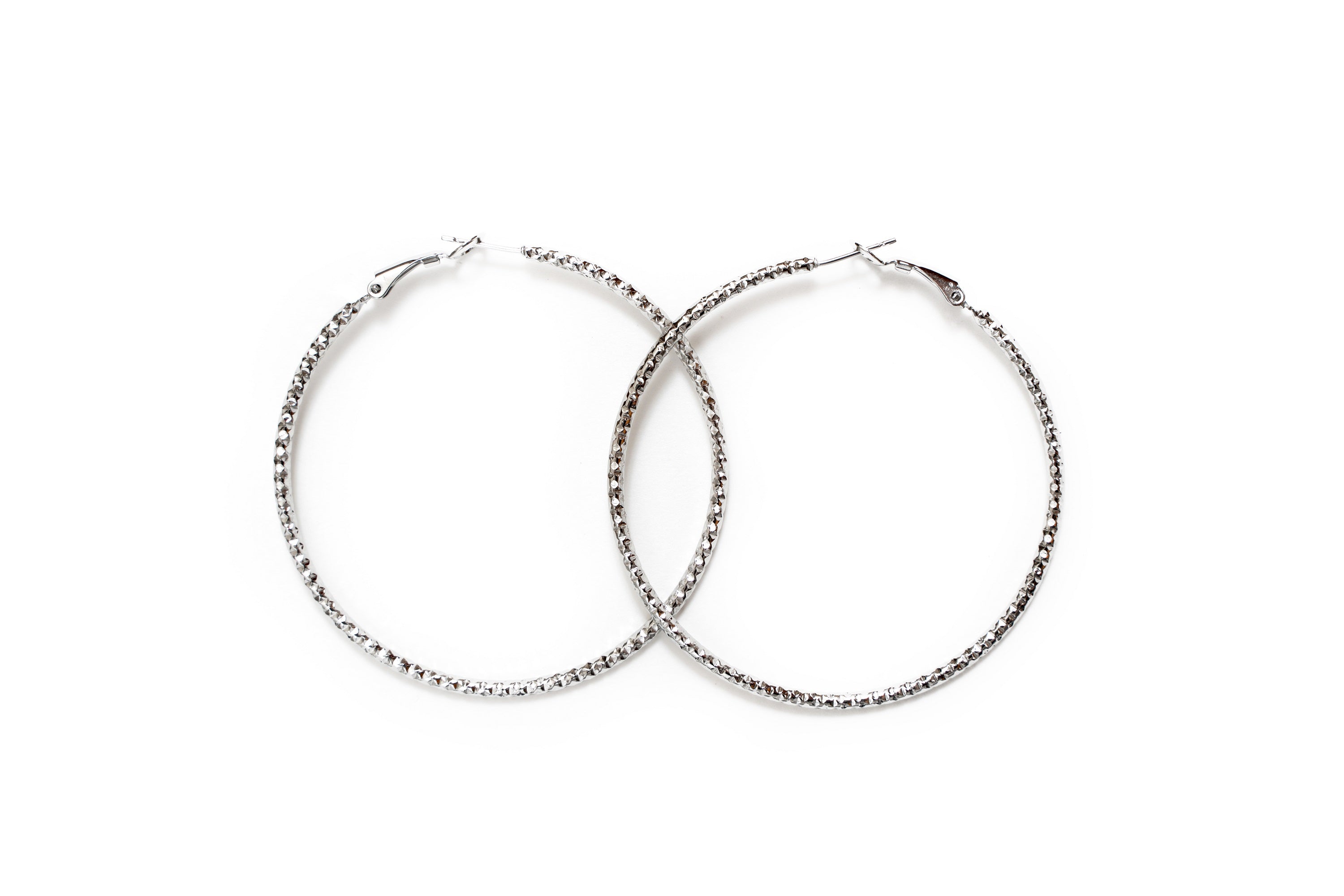 Diamond Cut Hoop Earrings