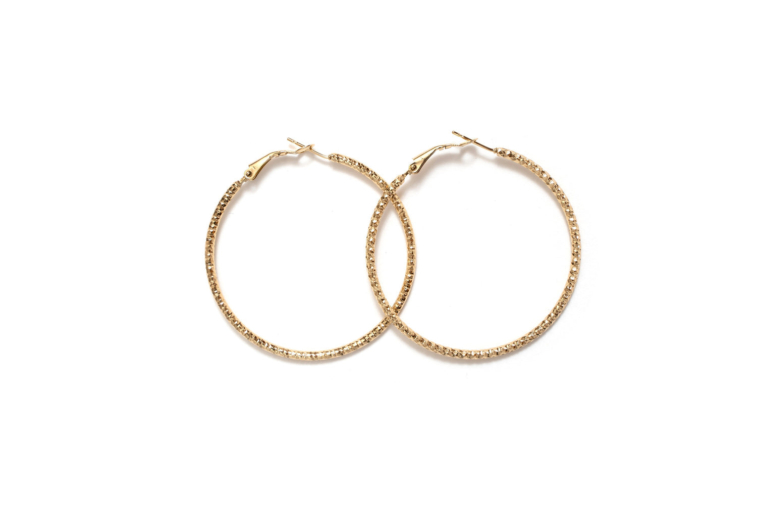 Diamond Cut Hoop Earrings