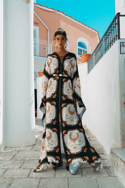 Elegante caftano in seta