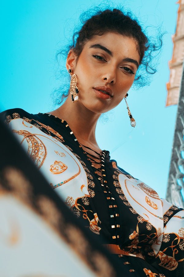 Elegante caftano in seta