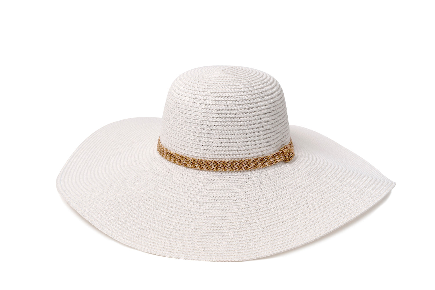 Floppy Straw Hat with Belt