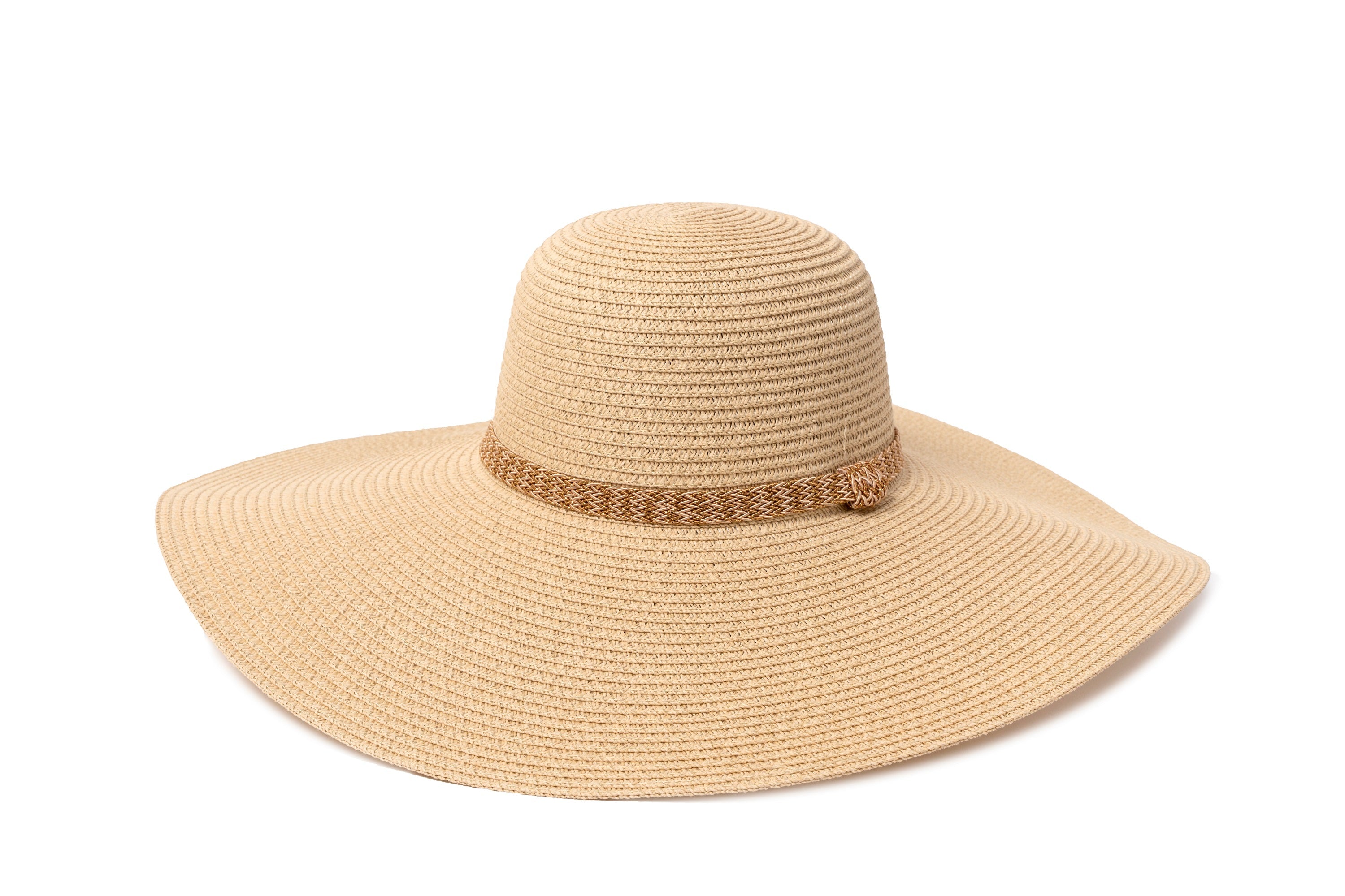 Floppy Straw Hat with Belt