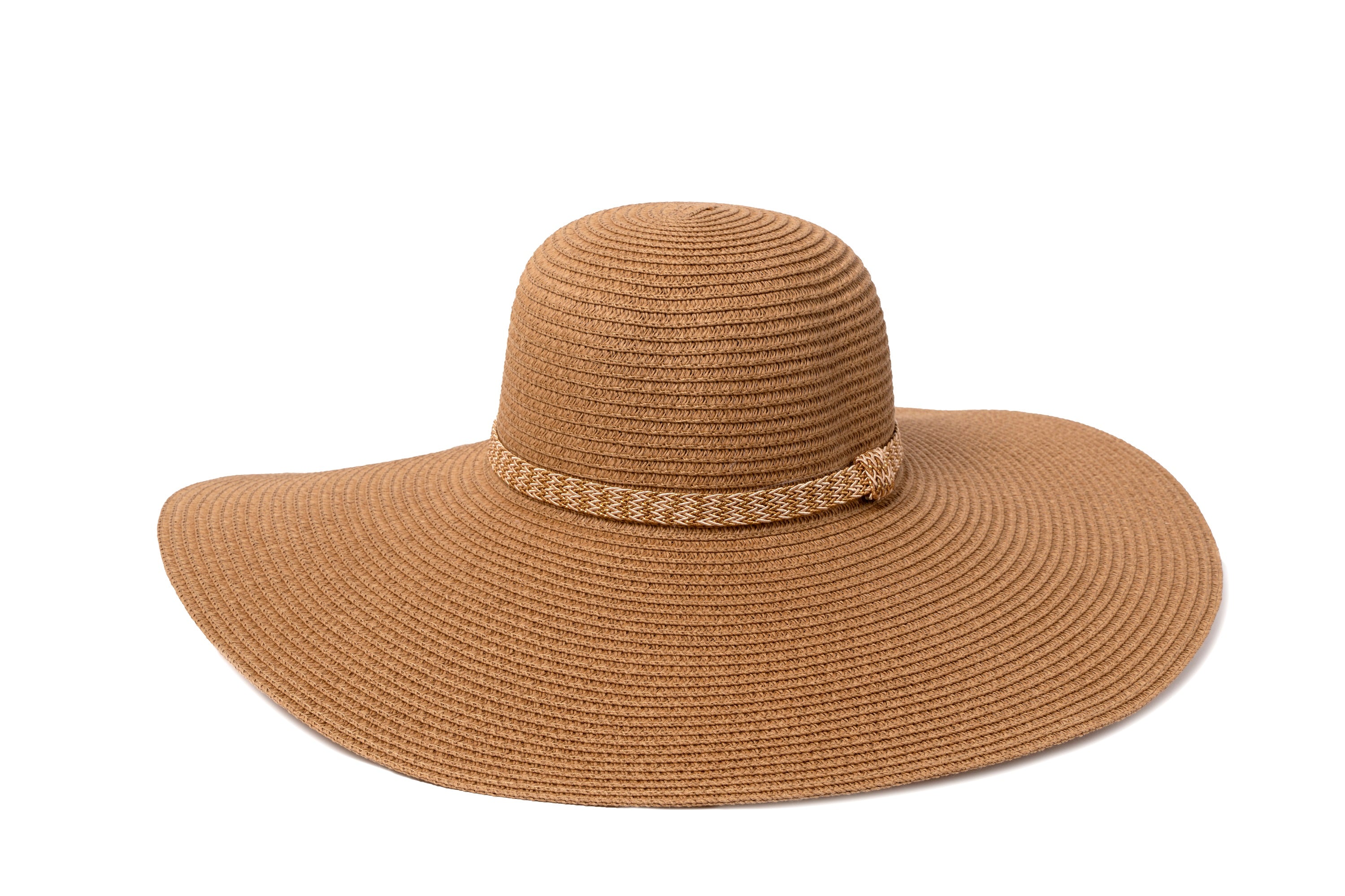 Floppy Straw Hat with Belt