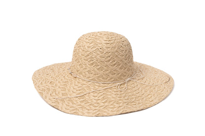 Floppy Straw Hat with Shells