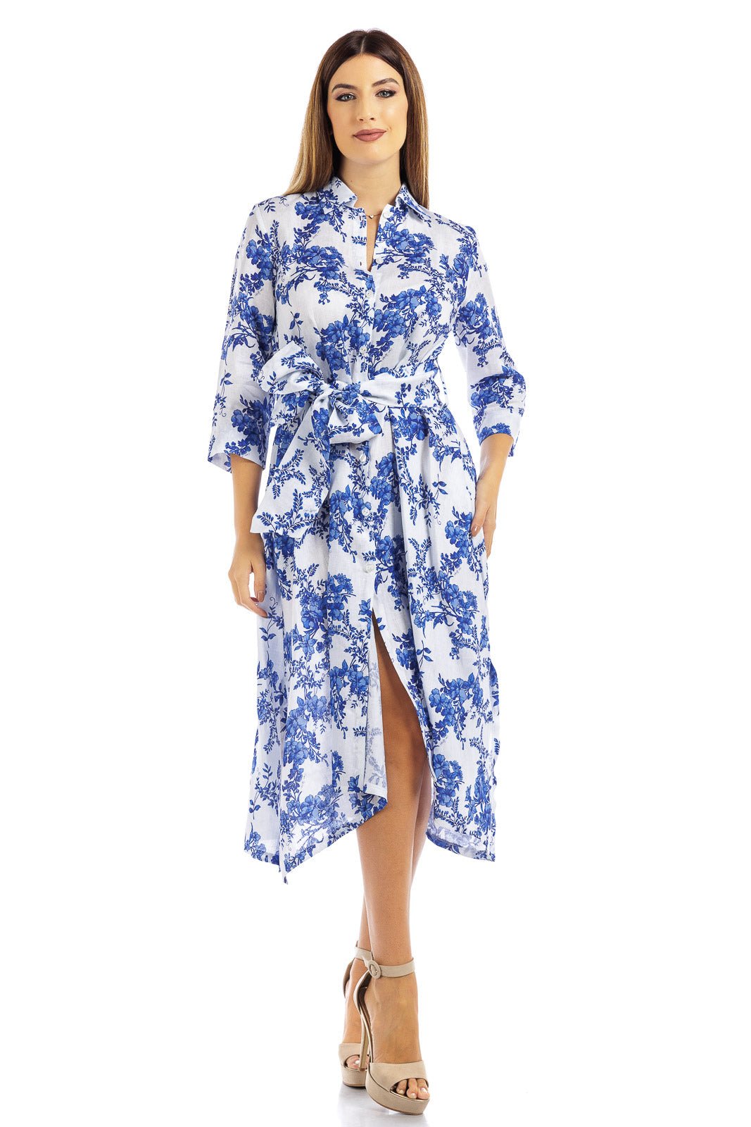 Flowery Flowy Linen Dress