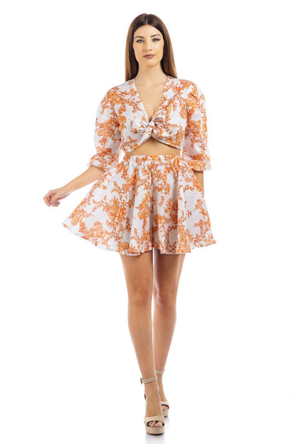 Flowery Linen Blouse