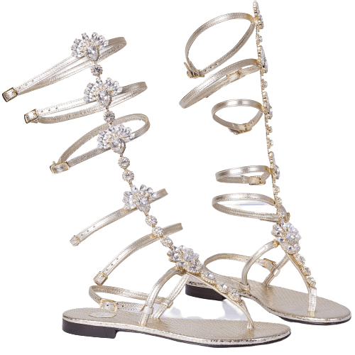 CL05A10 - Gladiator Sandals - RIVPLA / laminato platino - CAPRI LIFESTYLE READY MADE GARMENTS TRADING L.L.C