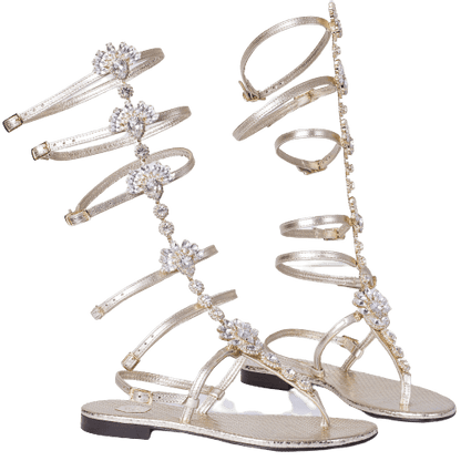CL05A10 - Gladiator Sandals - RIVPLA / laminato platino - CAPRI LIFESTYLE READY MADE GARMENTS TRADING L.L.C
