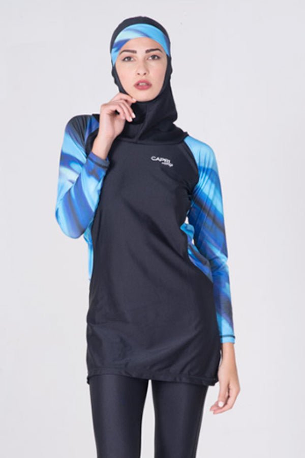 LBK17 - Women Fantasy Burkini with Tight Leggings &amp; Head Cover - Burkini - by CAPRI LIFESTYLE