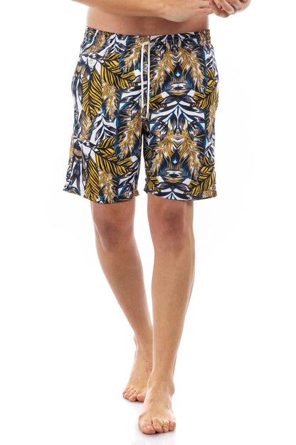 Leaf Printed Swim Shorts