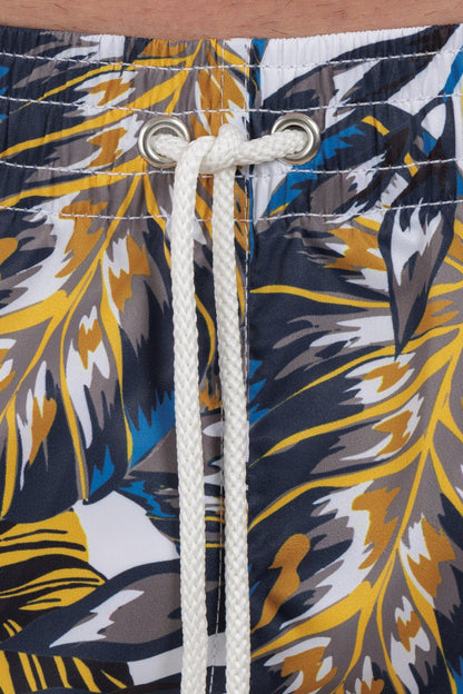 Leaf Printed Swim Shorts