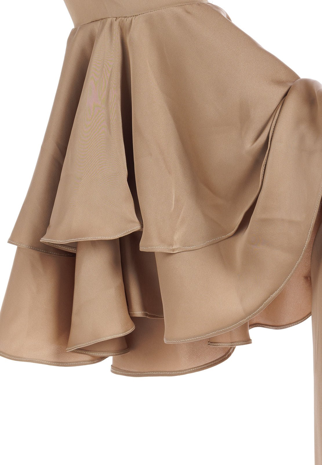 Abito lungo in seta tinta unita