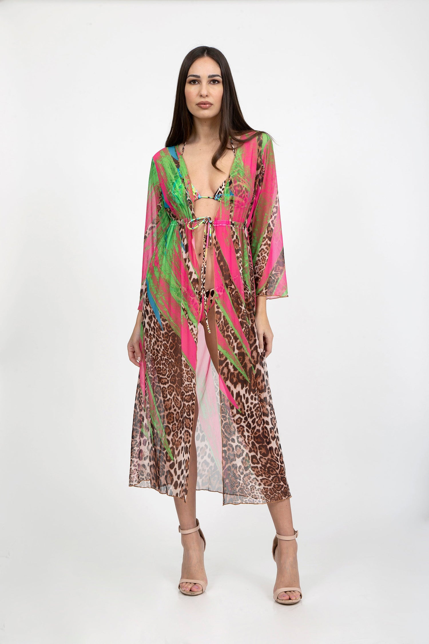 Maculato Mesh Robe Cover-Up - Beach Dress - by CAPRI LIFESTYLE CAPRI LIFESTYLE Maculato Mesh Robe Cover-Up - Beach Dress - by CAPRI LIFESTYLE CAPRI LIFESTYLE