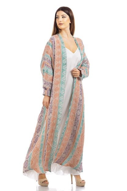 Multi Color Linen Abaya