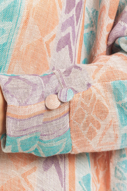 Multi Color Linen Abaya