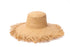 Natural Woven Frayed Edge Straw Hat