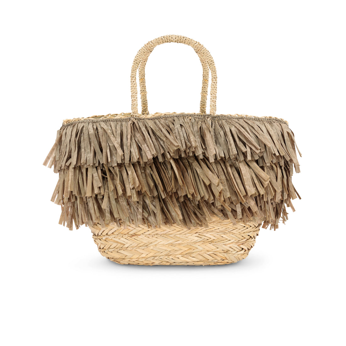 Oval-Shaped Rattan/Straw Handheld Bag
