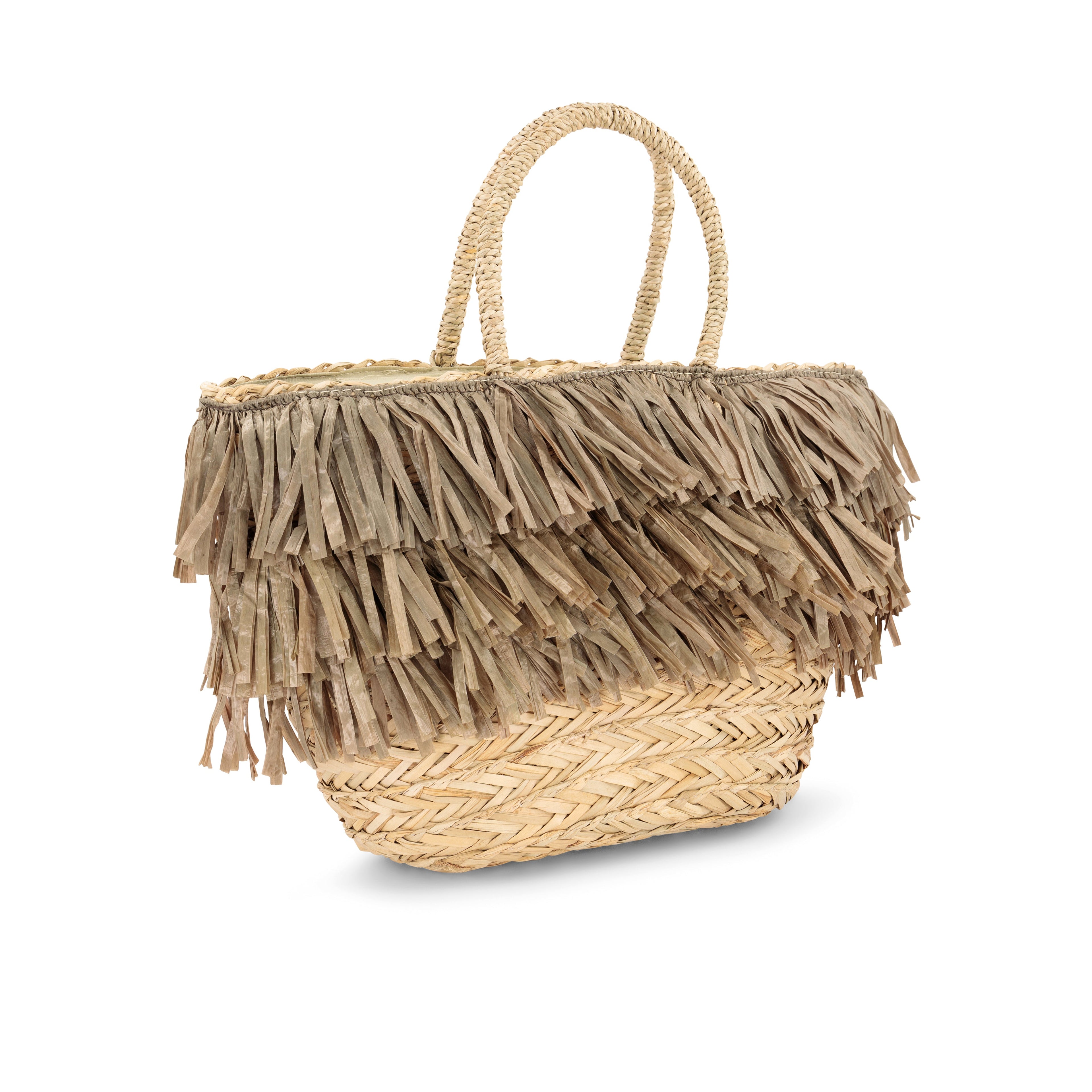 Oval-Shaped Rattan/Straw Handheld Bag