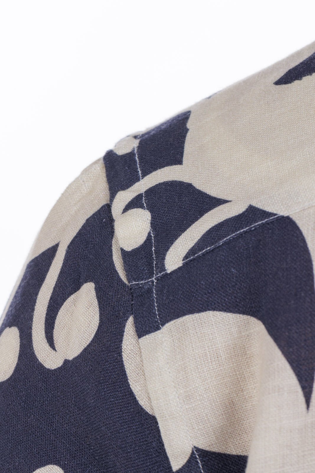 Pattern Full Button Linen Shirt