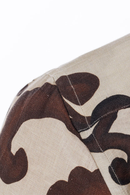 Pattern Full Button Linen Shirt