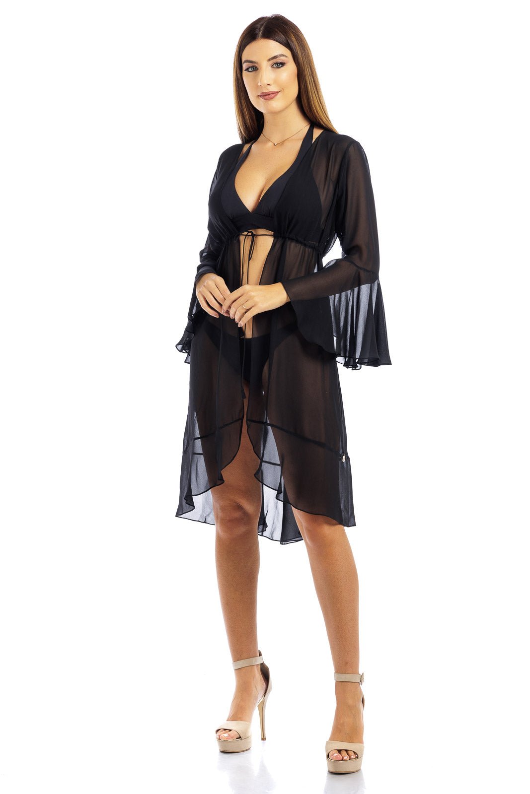 Plain Chiffon Robe Cover Up