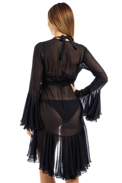 Copertura avvolgente in chiffon tinta unita - Corta