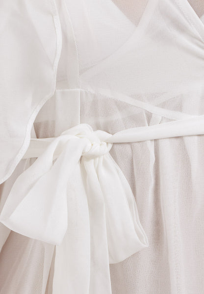 Copertura avvolgente in chiffon tinta unita - Corta