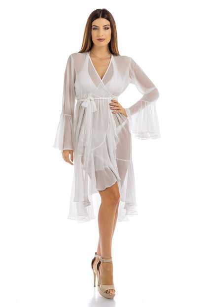 Copertura avvolgente in chiffon tinta unita - Corta