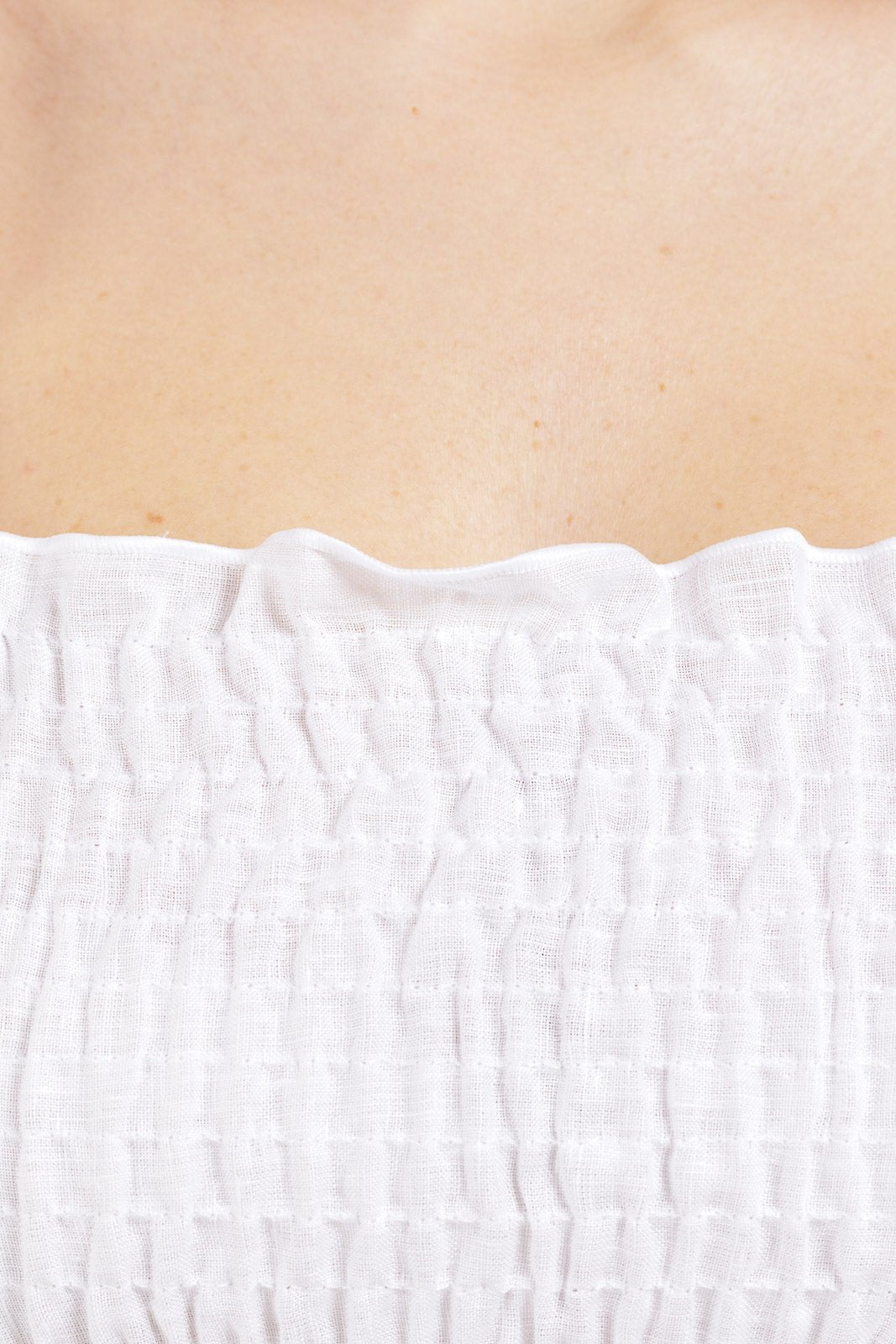 Plain Flowy Tube Strap Linen Dress