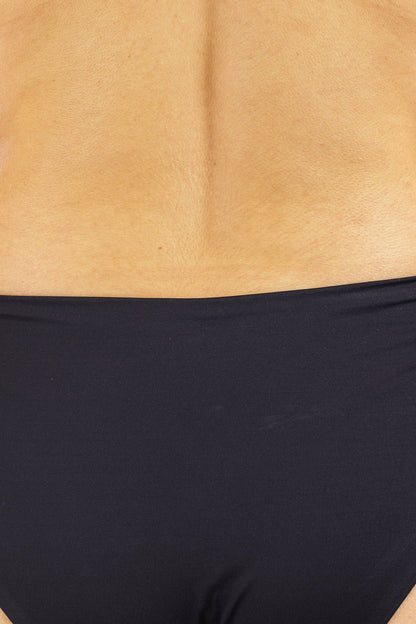 Bikini con nodo frontale in tinta unita