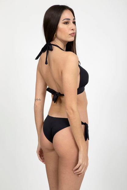 Plain Halter Side Tie Bikini
