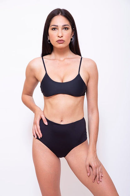 CSB04-Women Two Piece Highwaist Bikini (without pads) - CAPRI LIFESTYLE READY MADE GARMENTS TRADING L.L.C