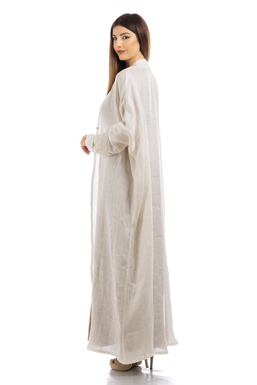 Plain Linen Abaya
