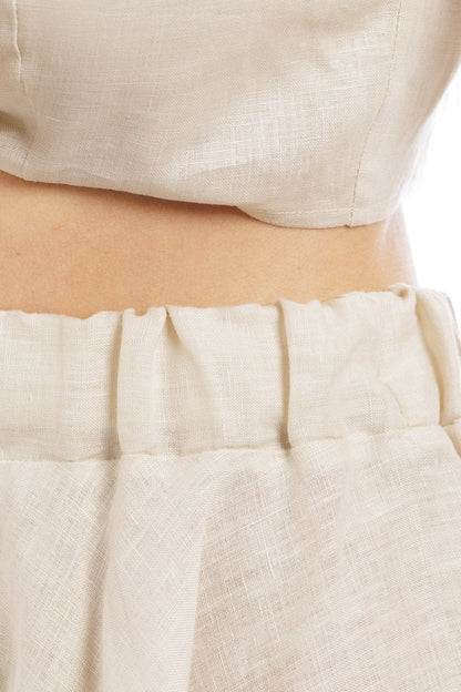 Plain Linen Flowy Short