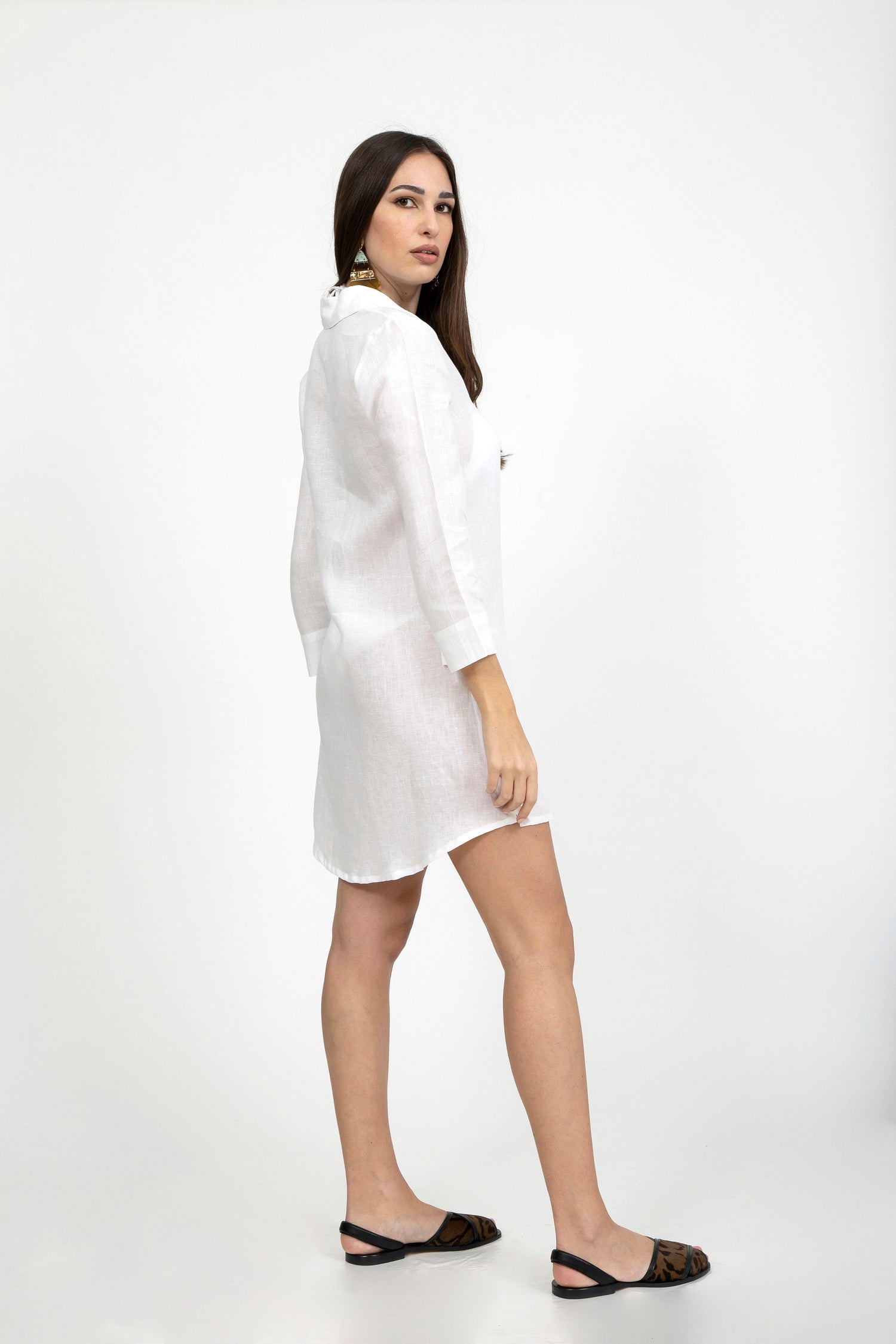 Plain Linen Polo Dress