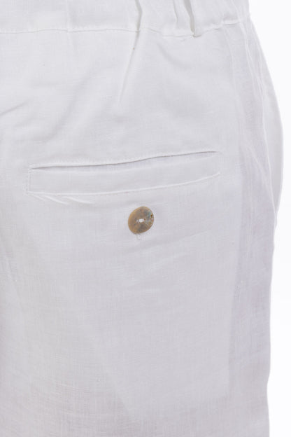 Plain Linen Shorts Bermuda