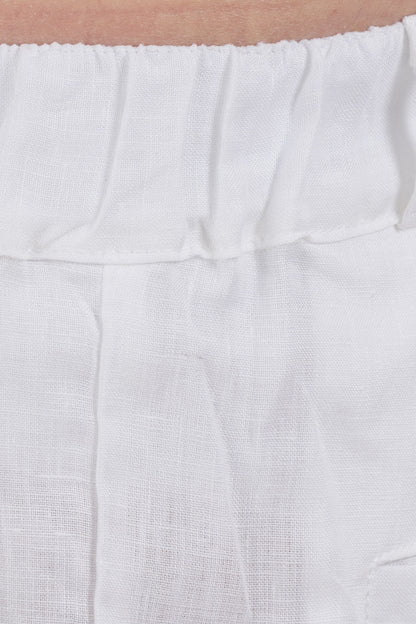 Plain Linen Shorts Bermuda