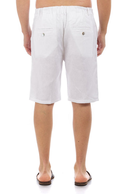 Plain Linen Shorts Bermuda